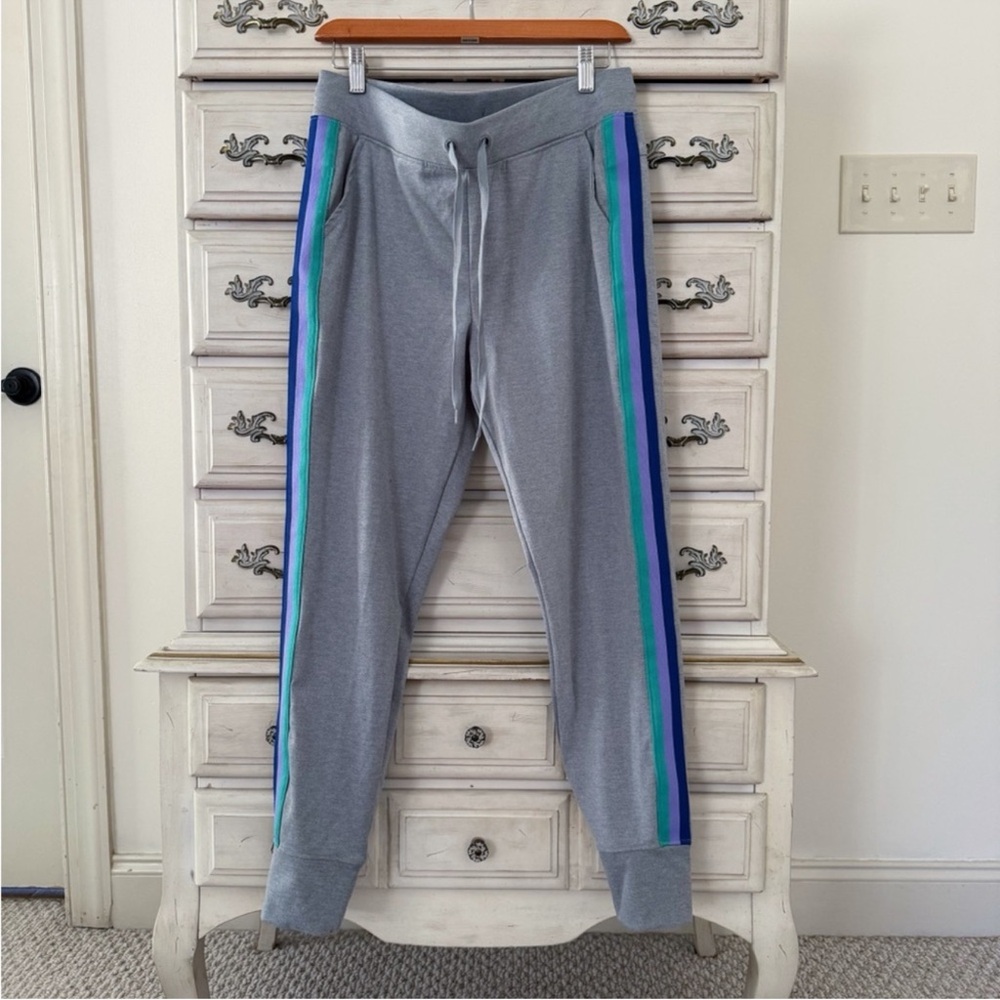 Grey Aviator Striped Joggers
